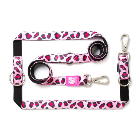 Max & Molly Original Multifunktionsleine Leopard Pink