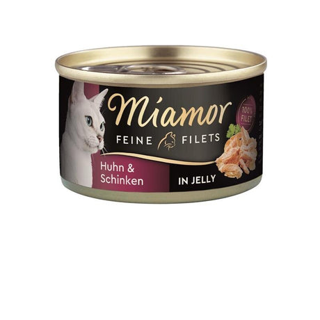 Miamor Feine Filets Dosen Katzenfutter – Huhn & Schinken 24x100g