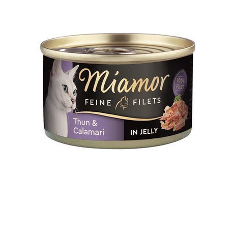 Miamor Feine Filets Dosen Katzenfutter – Thunfisch & Calamari 24x100g