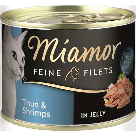 Miamor Feine Filets Dosen Katzenfutter – Thunfisch & Shrimps 12x185g