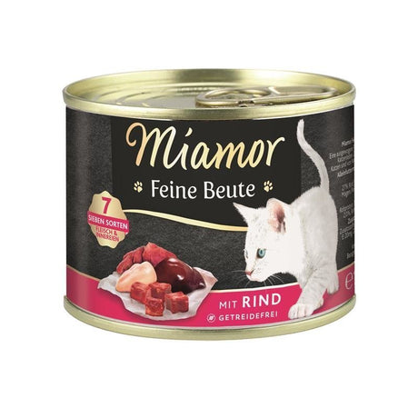 Katzen Futter in Dose Feine Beute – Rind 12x185g