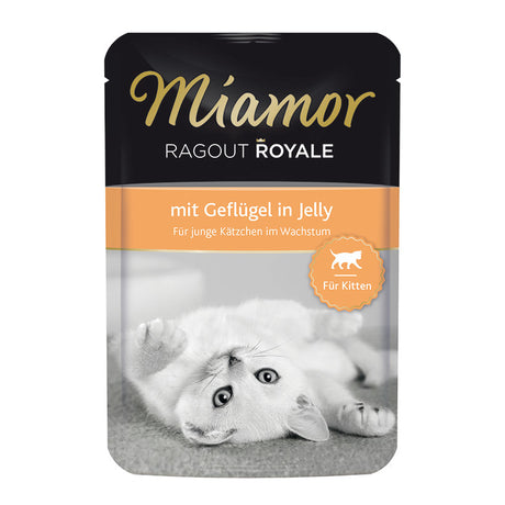 Miamor Ragout Royale Kitten Katzenfutter – mit Geflügel 22x100g