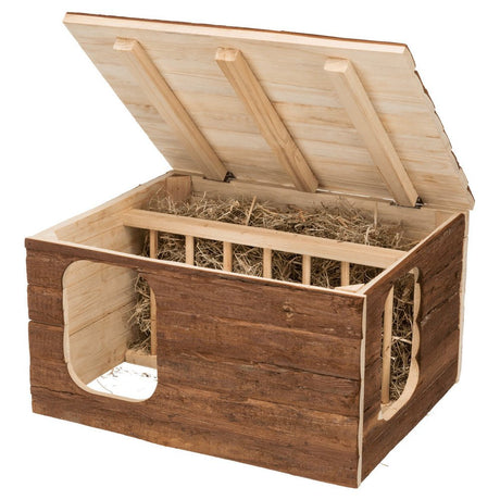 Natural Living Haus Hilke mit integrierter Heuraufe