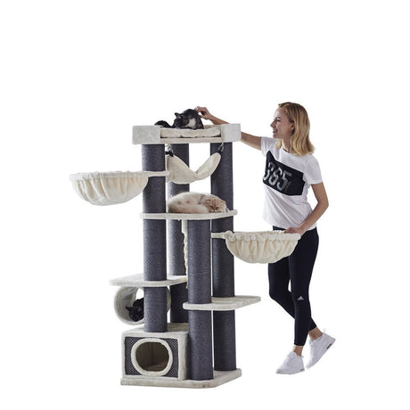 Kratzbaum Chilo – 165 cm, grau, cream
