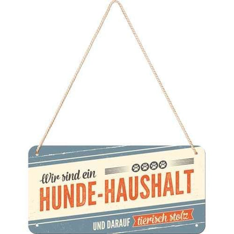 Nostalgic-Art Hunde-Haushalt, Hängeschild – 10 x 20 cm