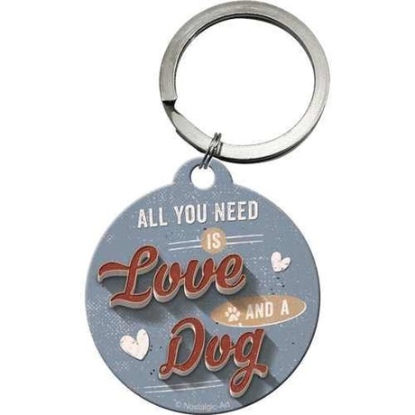 Nostalgic-Art Love Dog, Schlüsselanhänger – 4 cm
