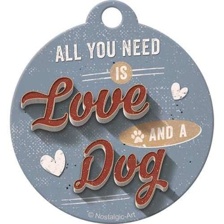 Nostalgic-Art Love Dog, Schlüsselanhänger – 4 cm