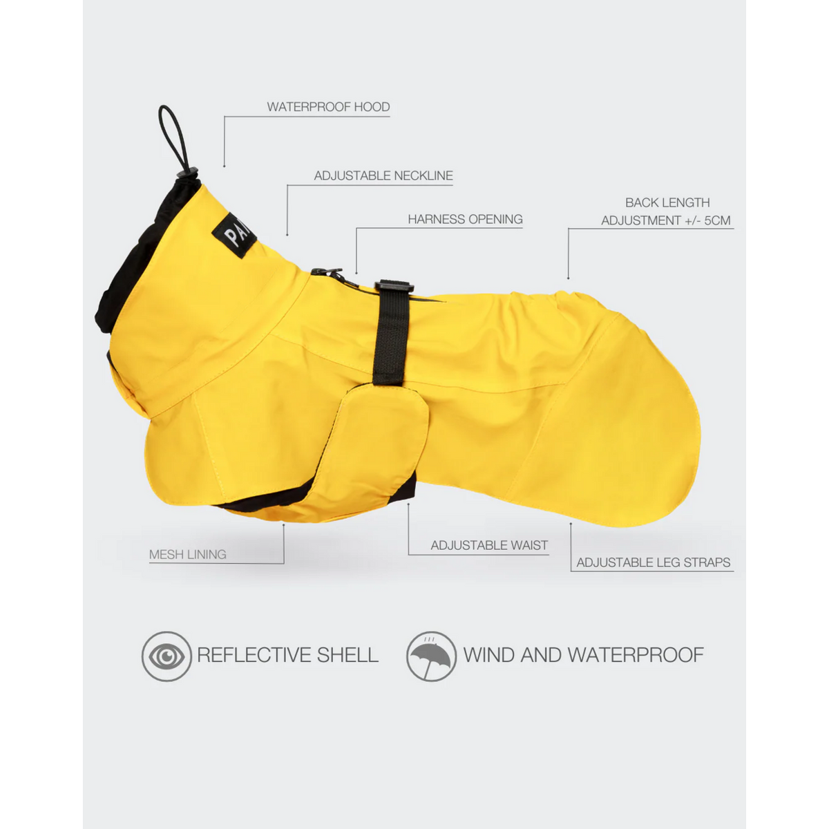 Visibility Hunderegenmantel Lite – Reflektierend, Wasserdicht & Sicher