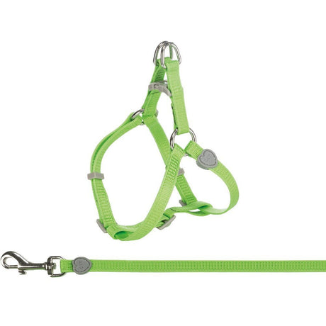 Premium One Touch Katzen-Garnitur mit Leine – Geschirr: 26–37 cm/10 mm, Leine: 1,20 m, diverse Farben