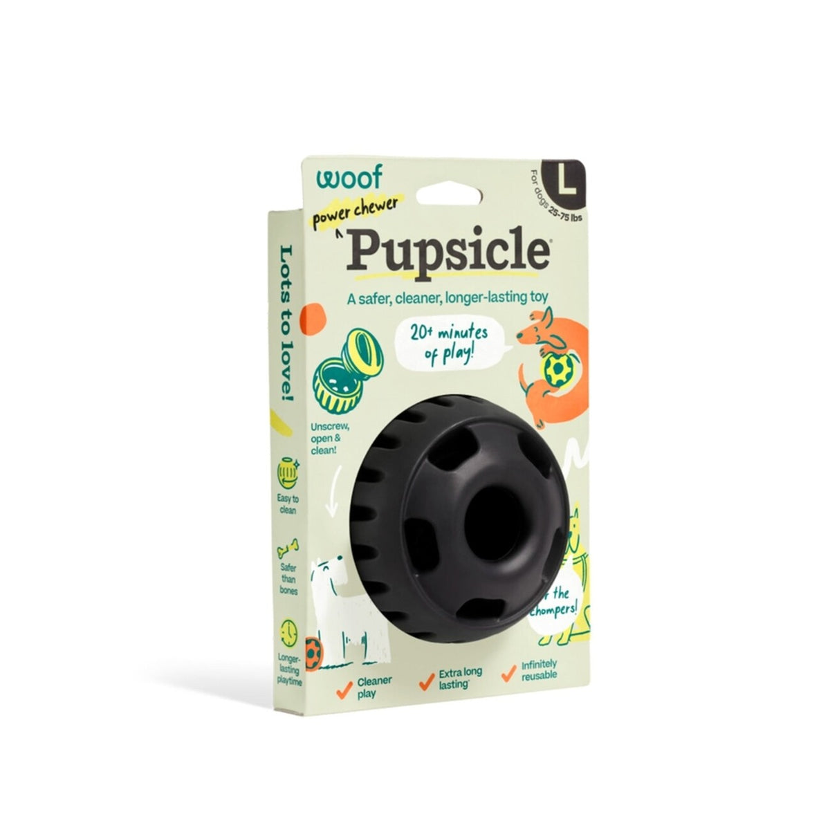 Pupsicle Power Chewer: Kühlender Schleckspaß für deinen Hund 🐶 – L: ca 9 cm, für Hunde 10-30 kg