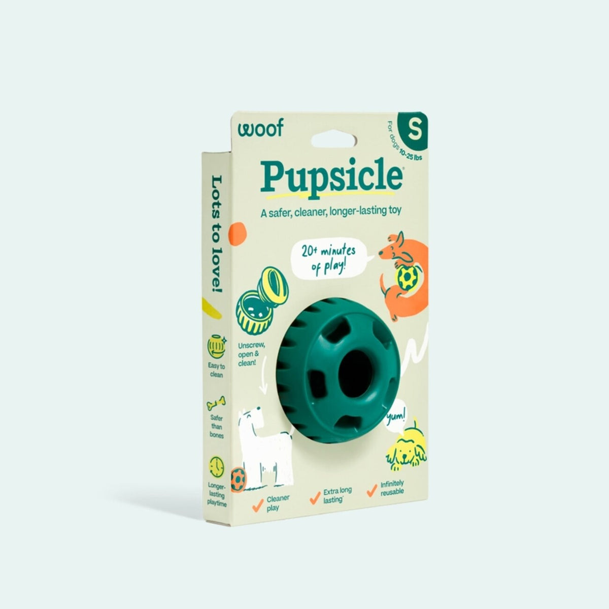 Pupsicle Grün – Kühlender Schleckspaß für deinen Hund 🐶 – S: ca. 7 cm, für Hunde < 10 kg