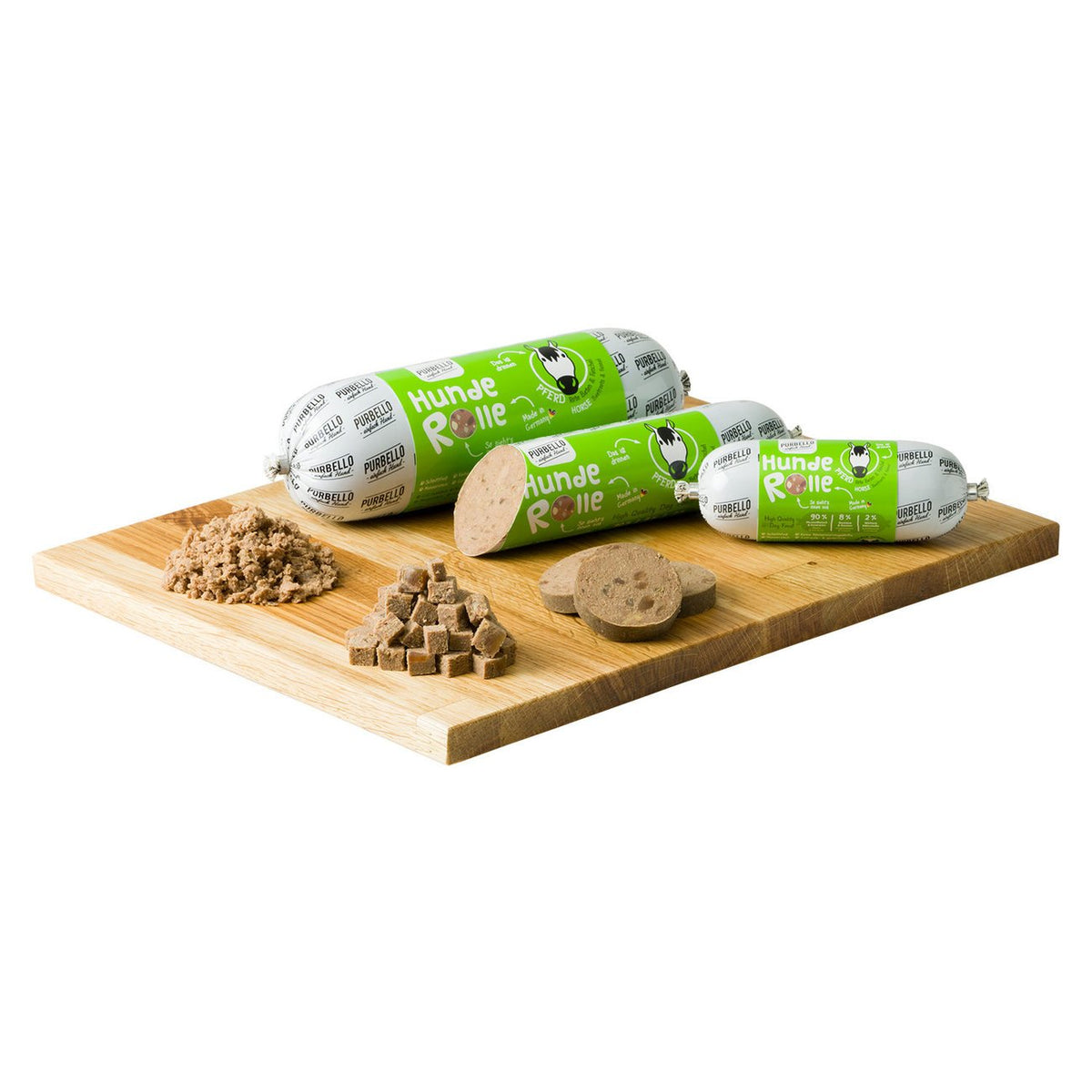 PurBello Hundewurst Hundefutter – Pferd 800g