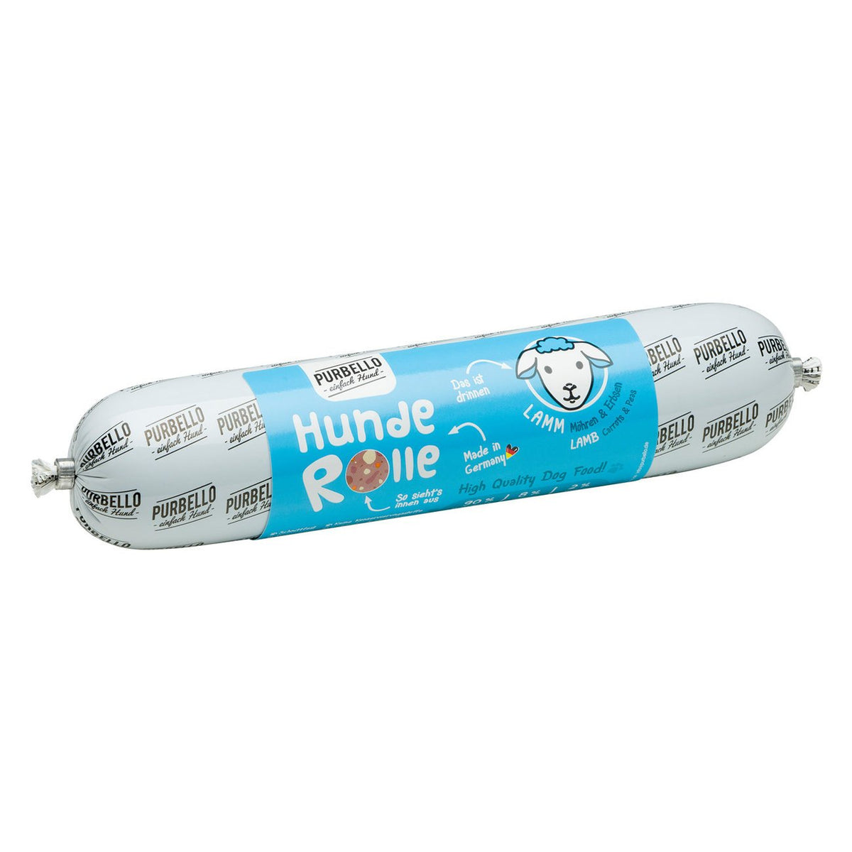 PurBello Hundewurst Hundefutter – Lamm 400g