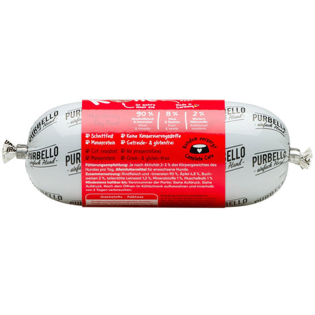 PurBello Hundewurst Hundefutter – Rind 200g