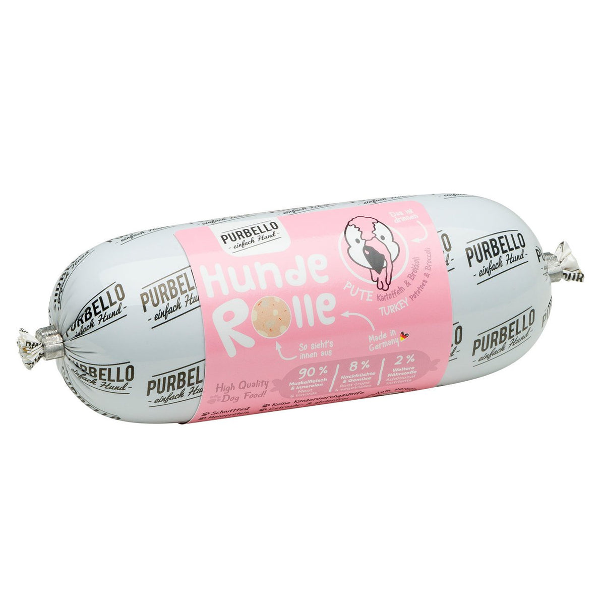 PurBello Hundewurst Hundefutter – Truthahn 200g