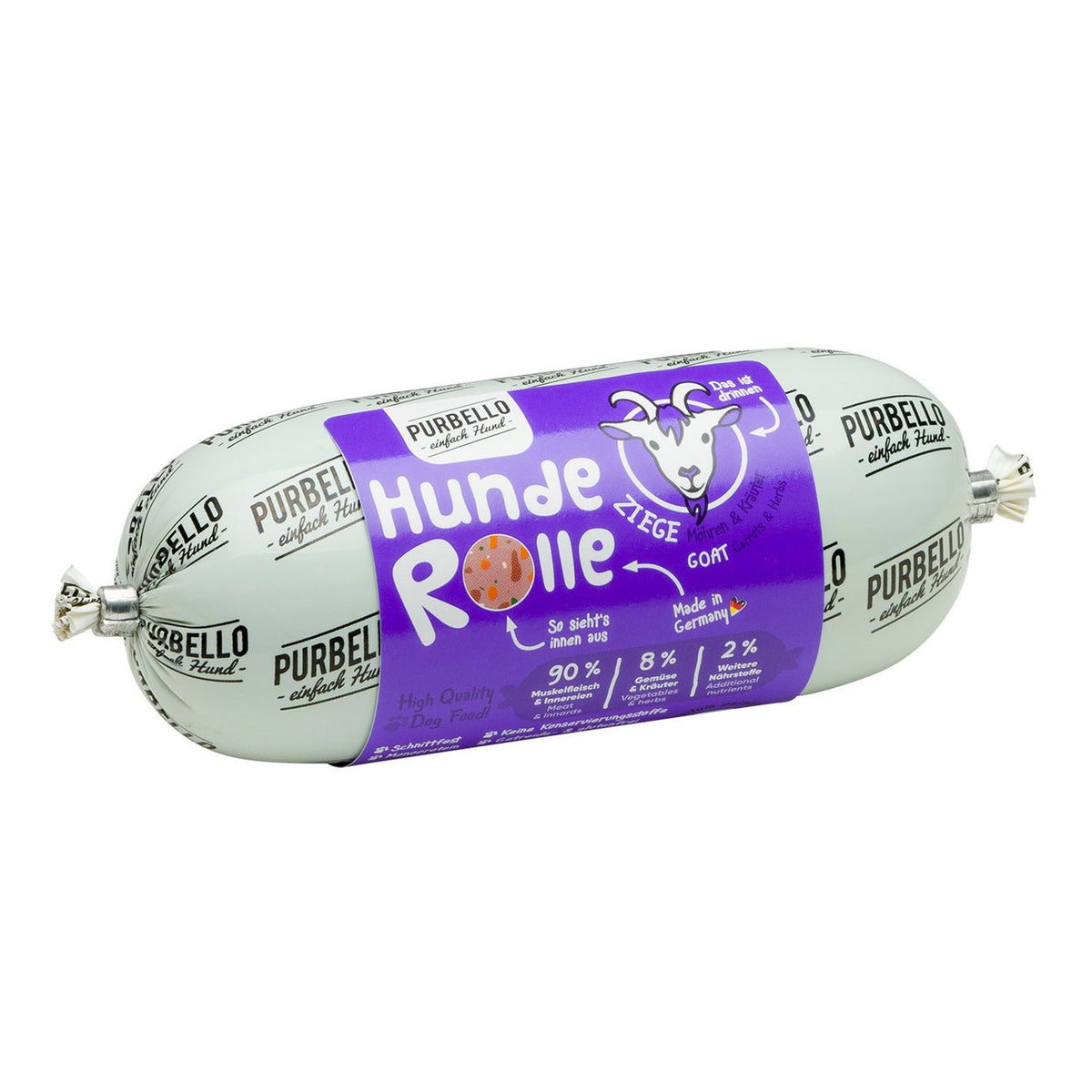 PurBello Hundewurst Hundefutter – Ziege 200g