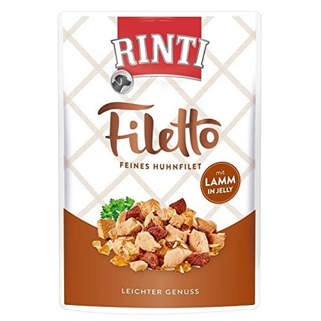 Rinti Filetto Jelly Nassfutter für Hunde – Huhn & Lamm 24 x 100g