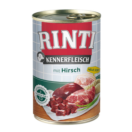 Rinti Kennerfleisch Hundefutter – 24 x 400g Hirsch