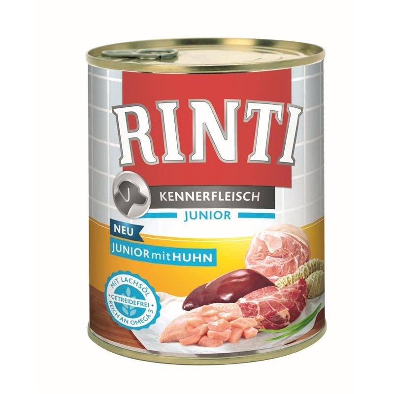 Rinti Kennerfleisch Junior Nassfutter – Huhn 12x800g