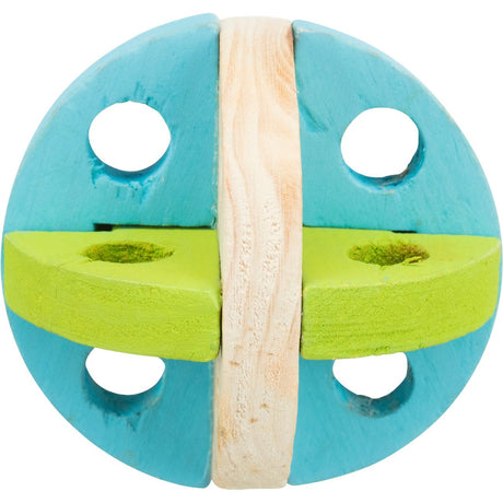 Spiel und Snackball aus Holz für Kleintiere