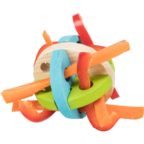 Spiel und Snackball aus Holz für Kleintiere