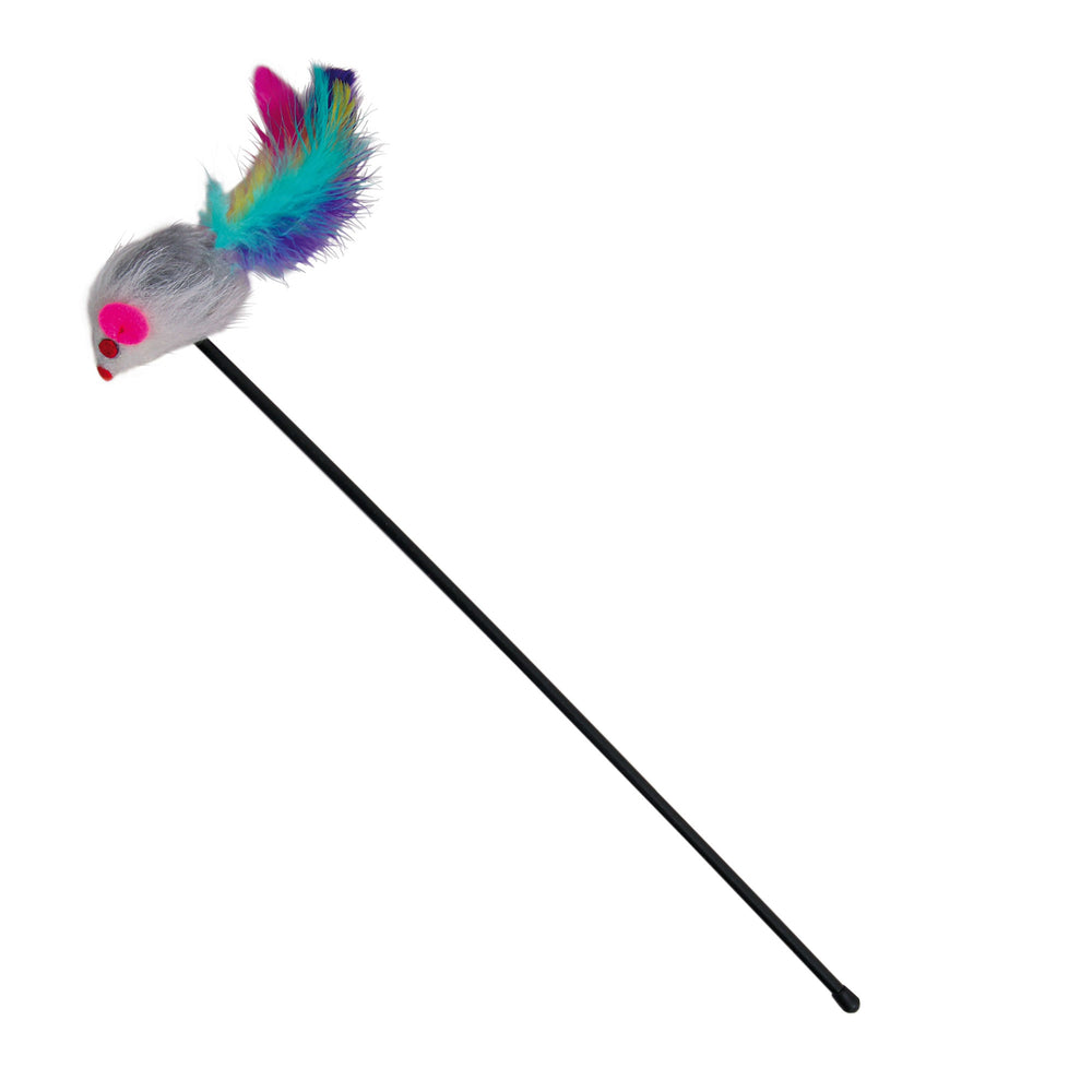 Spielmaus am Stab für Katzen – 50 cm
