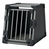 TRIXIE Hunde Alubox Transportbox Aluminium in Grafit – Sicherer Reisebegleiter fürs Auto
