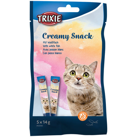 Creamy Snack für Katzen – 5 × 14 g, Tuna & White Fish