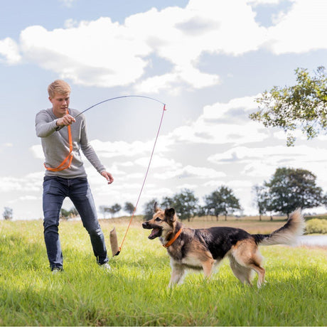 Dog Activity Reizangel für Hunde – Dummy 19 cm, gesamt 2,30 m