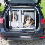Trixie Doppel Transportbox Alubox Autobox für 2 Hunde