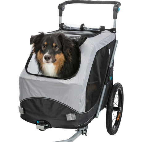 Fahrradanhänger für Hunde mit Hecktür