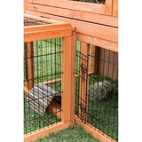 TRIXIE Freilauf mit Abdeckung für Kleintiere – Sicher & artgerecht! – 174 × 48 × 109 cm, braun
