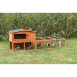 TRIXIE Freilauf mit Abdeckung für Kleintiere – Sicher & artgerecht! – 174 × 48 × 109 cm, braun