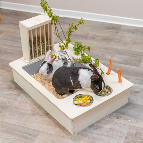 Futterstation für Nager aus Holz
