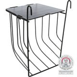 Heuraufe zum Einhängen aus Metall – 13 × 18 × 12 cm, schwarz