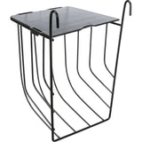 Heuraufe zum Einhängen aus Metall – 13 × 18 × 12 cm, schwarz