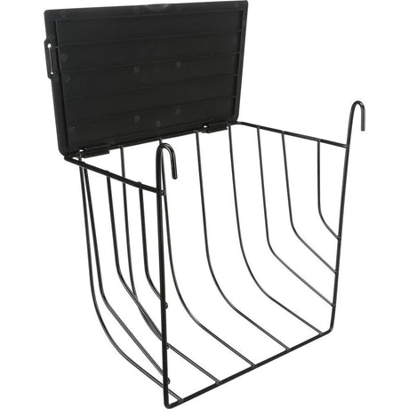 Heuraufe zum Einhängen aus Metall – 20 × 18 × 12 cm, schwarz