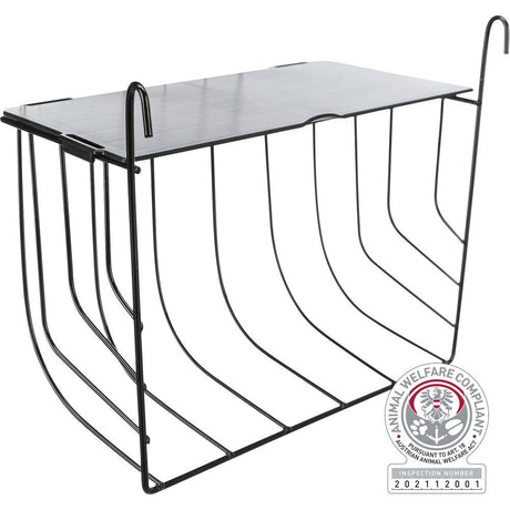 Heuraufe zum Einhängen aus Metall – 25 × 18 × 12 cm, schwarz