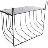 Heuraufe zum Einhängen aus Metall – 25 × 18 × 12 cm, schwarz