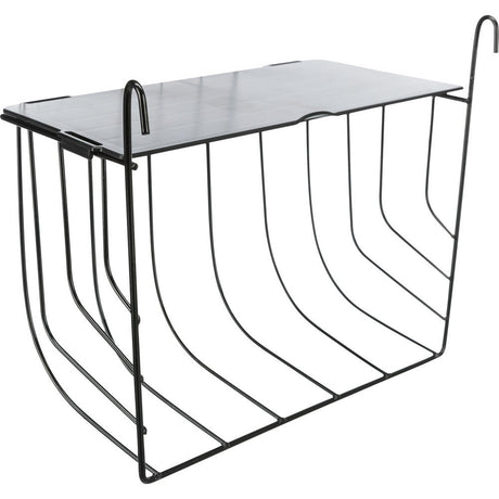 Heuraufe zum Einhängen aus Metall – 25 × 18 × 12 cm, schwarz