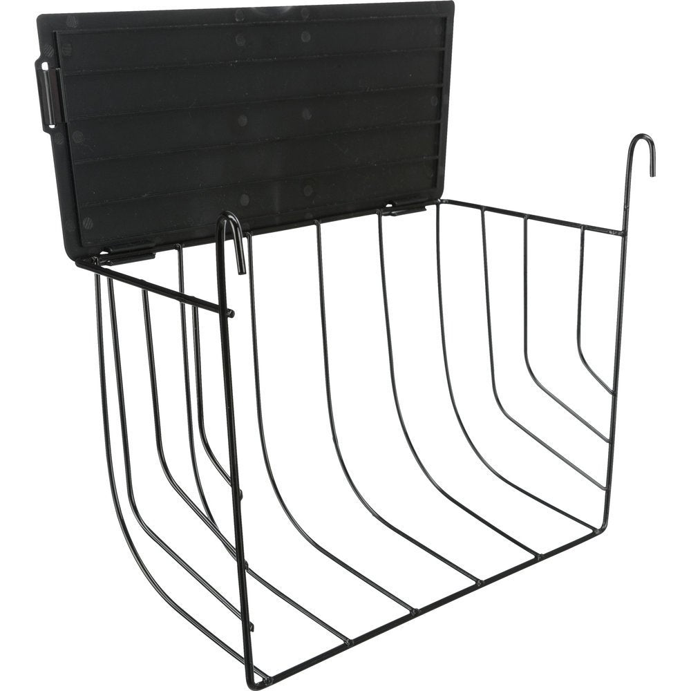 Heuraufe zum Einhängen aus Metall – 25 × 18 × 12 cm, schwarz