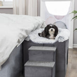 Hunde Beistellbett Harvey mit Treppe und Höhle