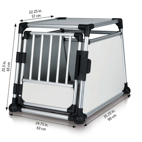 Hunde Transportbox Aluminium, Autobox Alu