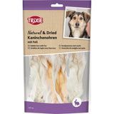 TRIXIE Kaninchenohren mit Fell 100g – Natürlicher Kauspaß für Hunde – 100 g