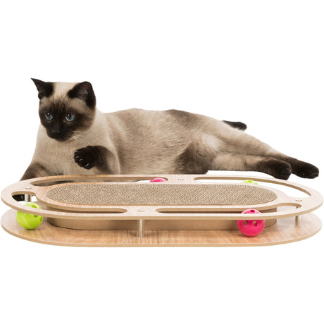Katzen Rundlauf Kratzpappe mit Holzrahmen