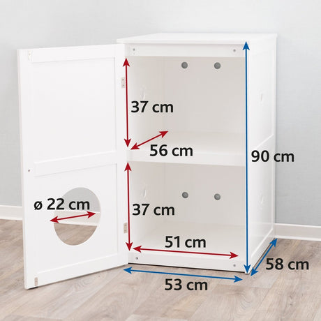 Katzenhaus für Katzentoilette doppelstöckig