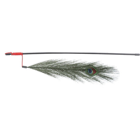 Katzenspielangel mit Feder – 47 cm
