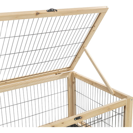 Kleintier Indoor Gehege aus Holz – 150 × 50 × 60 cm