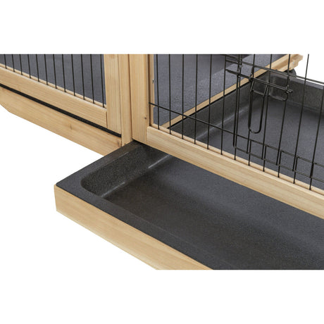 Kleintier Indoor Gehege aus Holz – 150 × 50 × 60 cm