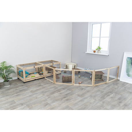 Kleintier Indoor Gehege aus Holz – 150 × 50 × 60 cm